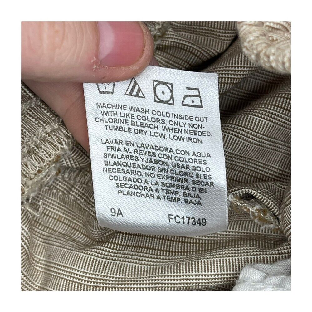 VF Jeanswear Beige Striped Pants Women's Size 12 AVG - Picture 8 of 8